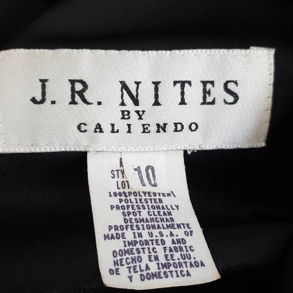 J.R. Nites by Caliendo Beaded Black Tunic Asymmetrical Witchy Goth Women 10 - Picture 8 of 9